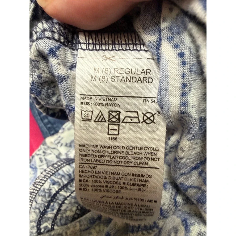 Old Navy Girls 8 Blue Paisley Bandana Print Strappy Back Rayon Romper